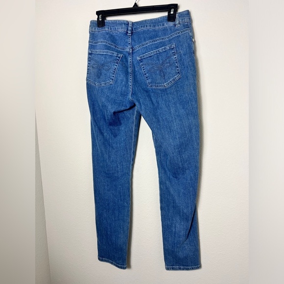 EUC Ted Baker London Mid Wash Yannah Abrasion Embellished Boyfriend Jeans Sz 27 - Picture 4 of 13